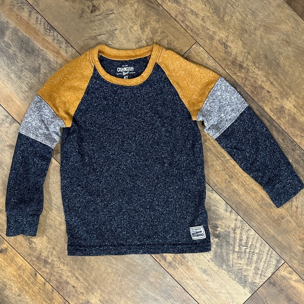 OSHKOSH B’GOSH Boys’ Cozy Long Sleeve Shirt, Size 4T